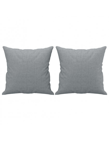 Divano a 2 Posti con Cuscini Grigio Chiaro 120 cm in Tessuto