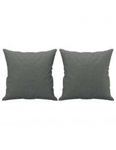 Divano a 2 Posti con Cuscini Grigio Scuro 120 cm in Tessuto