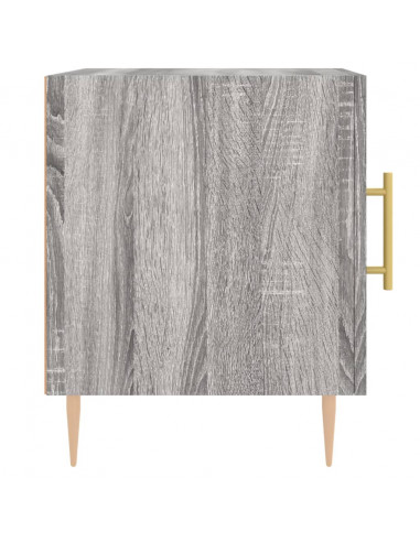 Comodino Grigio Sonoma 40x40x50 cm in Legno Multistrato