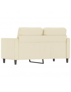 Divano a 2 Posti Crema 120 cm in Similpelle