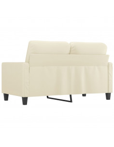 Divano a 2 Posti Crema 120 cm in Similpelle