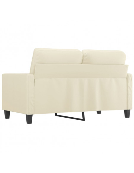 Divano a 2 Posti Crema 120 cm in Similpelle