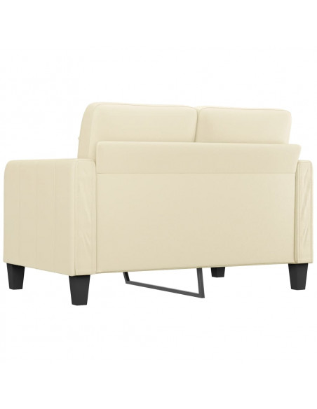Divano a 2 Posti Crema 120 cm in Similpelle