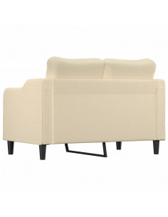 Divano a 2 Posti Crema 120 cm in Tessuto