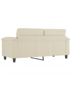 Divano a 2 Posti Crema 140 cm in Similpelle