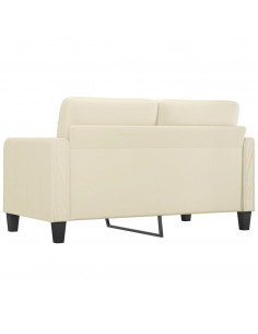 Divano a 2 Posti Crema 140 cm in Similpelle