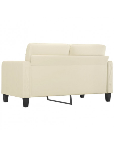 Divano a 2 Posti Crema 140 cm in Similpelle