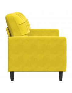 Divano a 2 Posti giallo 140 cm in Velluto