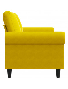 Divano a 2 Posti giallo 140 cm in Velluto