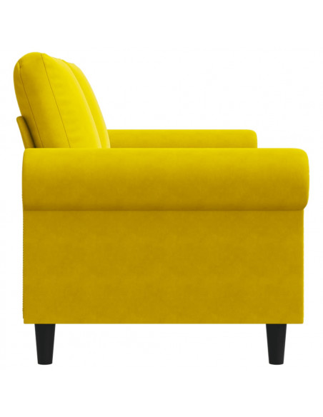 Divano a 2 Posti giallo 140 cm in Velluto
