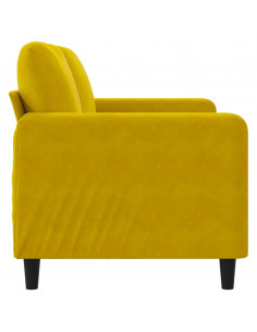 Divano a 2 Posti giallo 140 cm in Velluto