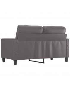 Divano a 2 Posti Grigio 120 cm in Similpelle