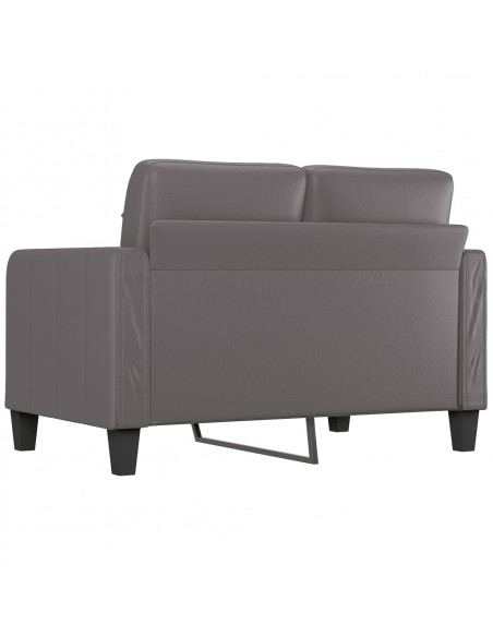 Divano a 2 Posti Grigio 120 cm in Similpelle