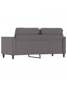 Divano a 2 Posti Grigio 140 cm in Similpelle