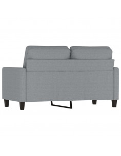 Divano a 2 Posti Grigio Chiaro 120 cm in Tessuto