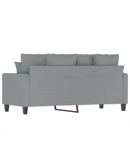 Divano a 2 Posti Grigio Chiaro 140 cm in Tessuto