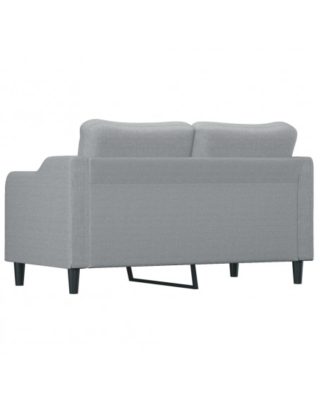 Divano a 2 Posti Grigio Chiaro 140 cm in Tessuto