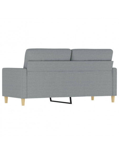 Divano a 2 Posti Grigio Chiaro 140 cm in Tessuto