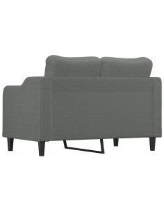Divano a 2 Posti Grigio Scuro 120 cm in Tessuto