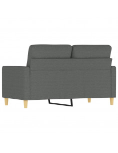 Divano a 2 Posti Grigio Scuro 120 cm in Tessuto