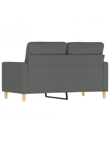 Divano a 2 Posti Grigio Scuro 120 cm in Tessuto