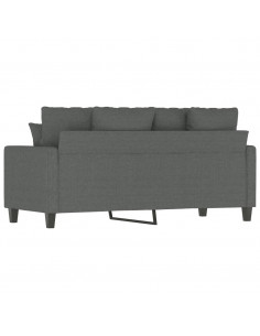 Divano a 2 Posti Grigio Scuro 140 cm in Tessuto