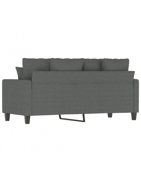 Divano a 2 Posti Grigio Scuro 140 cm in Tessuto