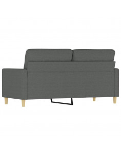Divano a 2 Posti Grigio Scuro 140 cm in Tessuto