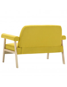 Divano a 2 Posti in Tessuto Giallo