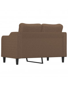 Divano a 2 Posti Marrone 120 cm in Tessuto