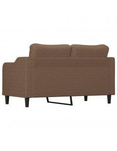 Divano a 2 Posti Marrone 140 cm in Tessuto