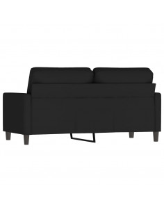 Divano a 2 Posti Nero 140 cm in Velluto