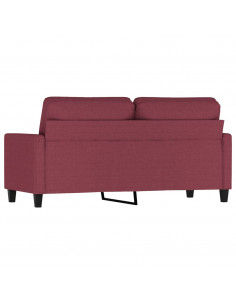 Divano a 2 Posti Rosso Vino 140 cm in Tessuto