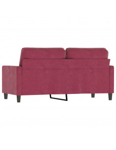Divano a 2 Posti Rosso Vino 140 cm in Velluto