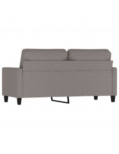 Divano a 2 Posti Tortora 140 cm in Tessuto