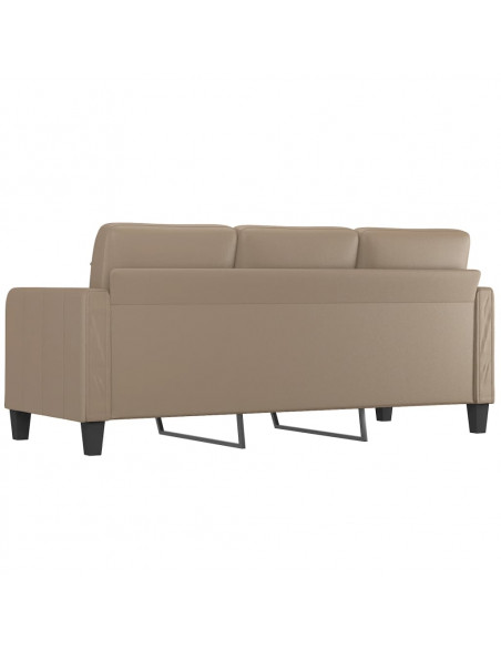 Divano a 3 Posti Cappuccino 180 cm in Similpelle