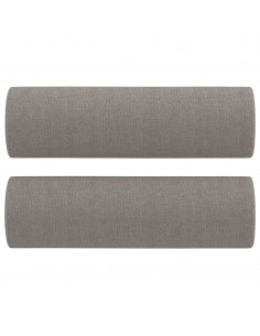 Divano a 3 Posti con Cuscini Tortora 180 cm in Tessuto