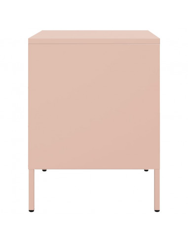 Comodino Rosa 36x39x50,5 cm in Acciaio