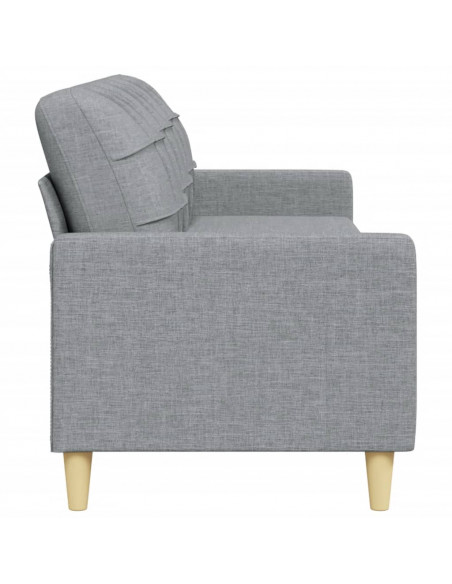 Divano a 3 Posti Grigio Chiaro 210 cm in Tessuto