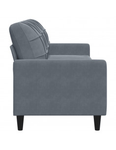Divano a 3 Posti Grigio Scuro 210 cm in Velluto