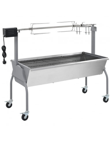 Barbecue XL a carbone con griglia e girarrosto elettrico