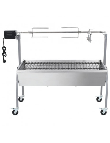 Barbecue XL a carbone con griglia e girarrosto elettrico