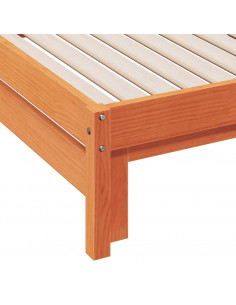 Divano con Letto Estraibile Marrone Cera 90x200cm Massello Pino