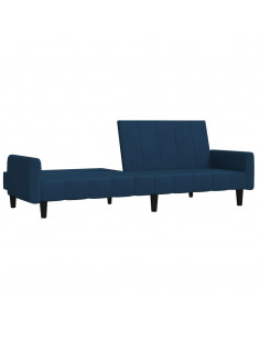 Divano Letto a 2 Posti Blu in Velluto