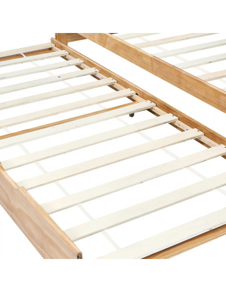 Divano Letto a Scomparsa in Legno di Pino 90x200 cm