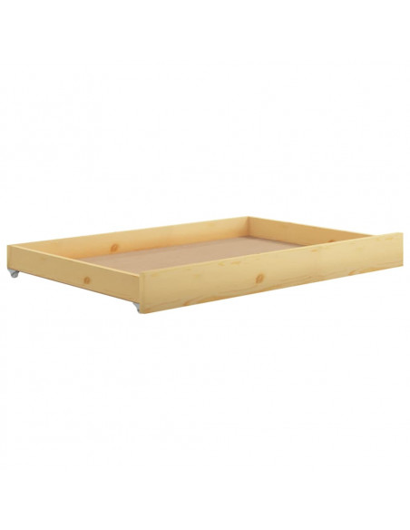 Divano Letto con Cassetti 90x200 cm Legno Massello di Pino