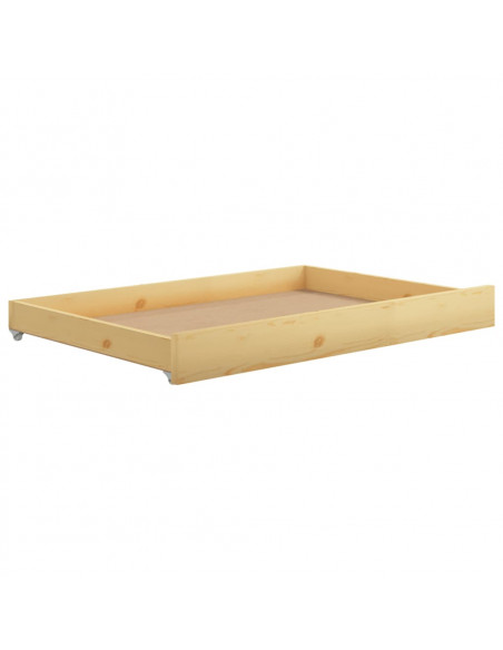 Divano Letto con Cassetti 90x200 cm Legno Massello di Pino