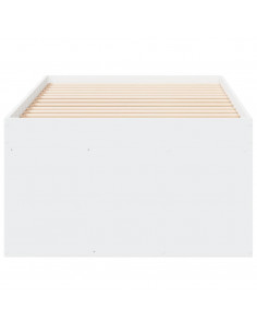 Divano Letto con Cassetti senza Materasso Bianco 75x190 cm