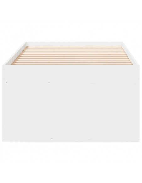Divano Letto con Cassetti Bianco 75x190 cm in Legno Multistrato