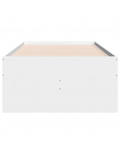 Divano Letto con Cassetti Bianco 90x200 cm in Legno Multistrato